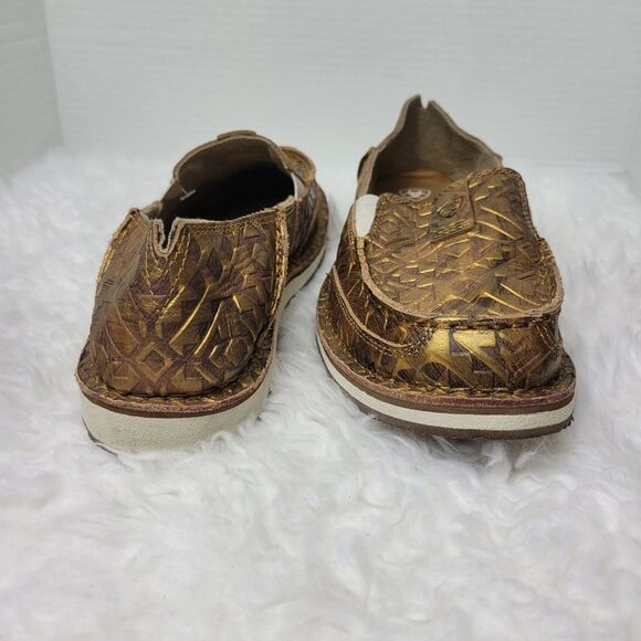 ARIAT Cruiser Womens Slip On Size 9.5 Copper Blanket Embossed Shoes - Picture 7 of 10